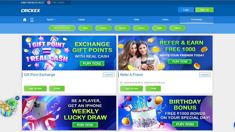 Crickex Online Casino Promotions