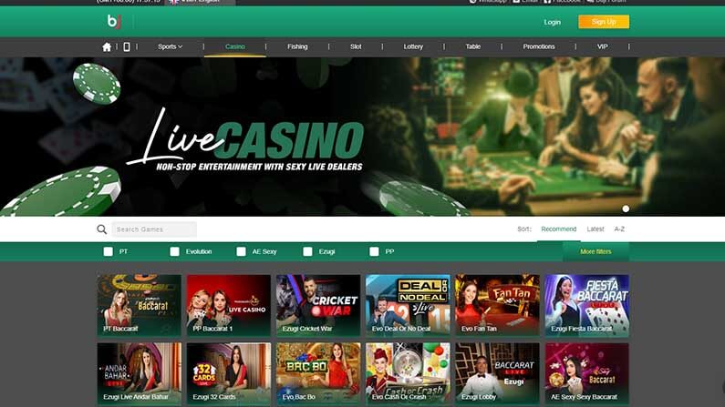 Gaming Options in Baji Live Live Casino