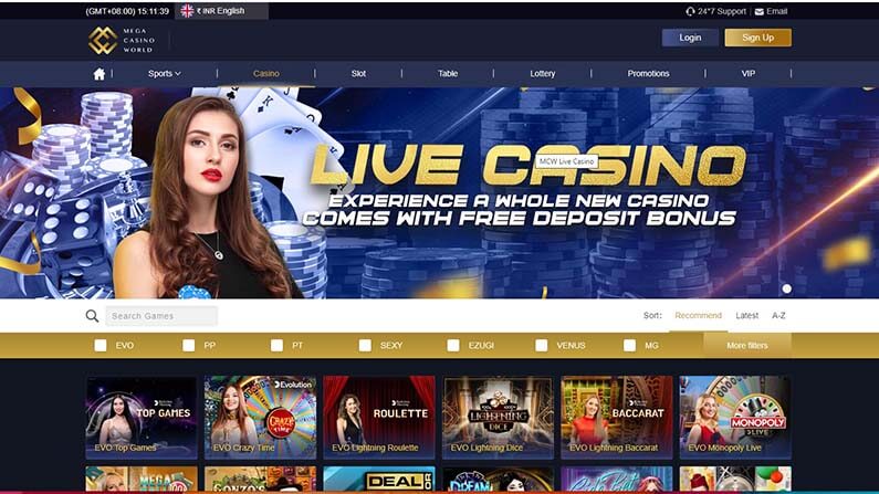 Mega Casino World Online Casino - Live Casino Game
