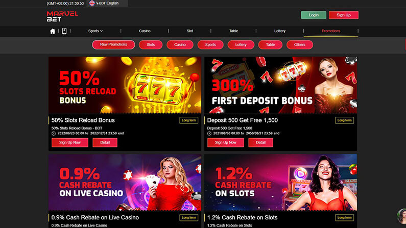 MarvelBet Online Casino Review Promotions