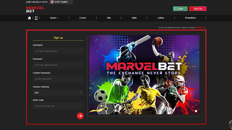 MarvelBet Online Casino Review Sign Up