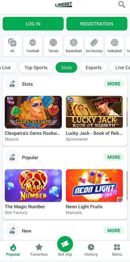 Linebet App APK Slots Game